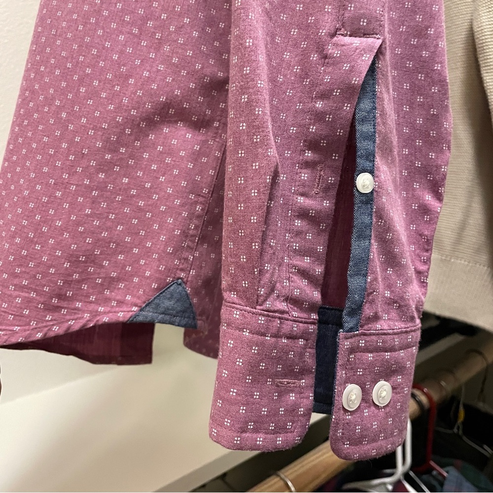 Express Patterned Button Down Shirt - image 2